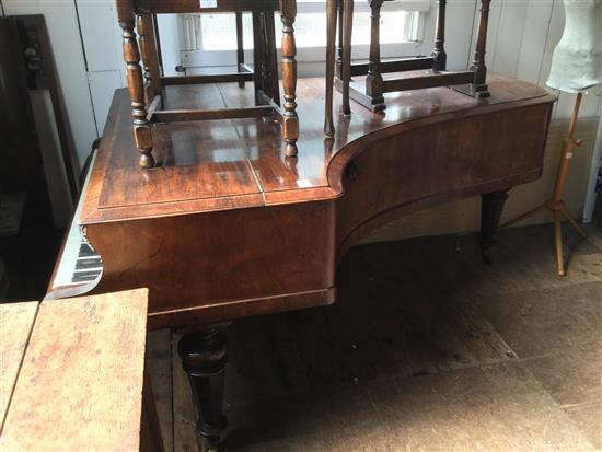 Victorian Collard and Collard rosewood boudoir grand piano(-)